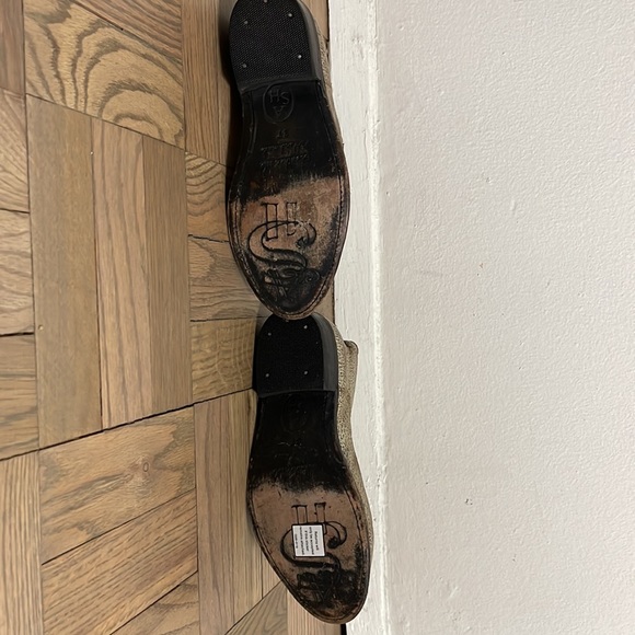 Ash gold cowboy ankle boot size 37 (6-6.5) distressed look not worn vintage - Picture 6 of 7